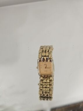 Seiko Gold-Tone Square Dial Bracelet Watch